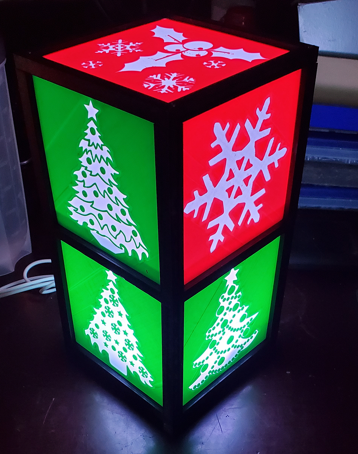 Winter Panel Set for Seasonal Lantern with Interchangeable Panels