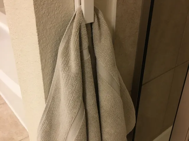 Channeled Marble Towel Hook