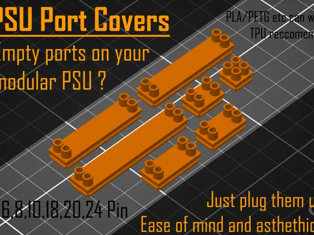 PC Modular ATX PSU Port Plugs / Dust Caps