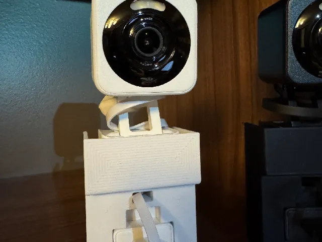 Wyze Cam v4 Outlet Mount (holds AC adapter and cable too!)