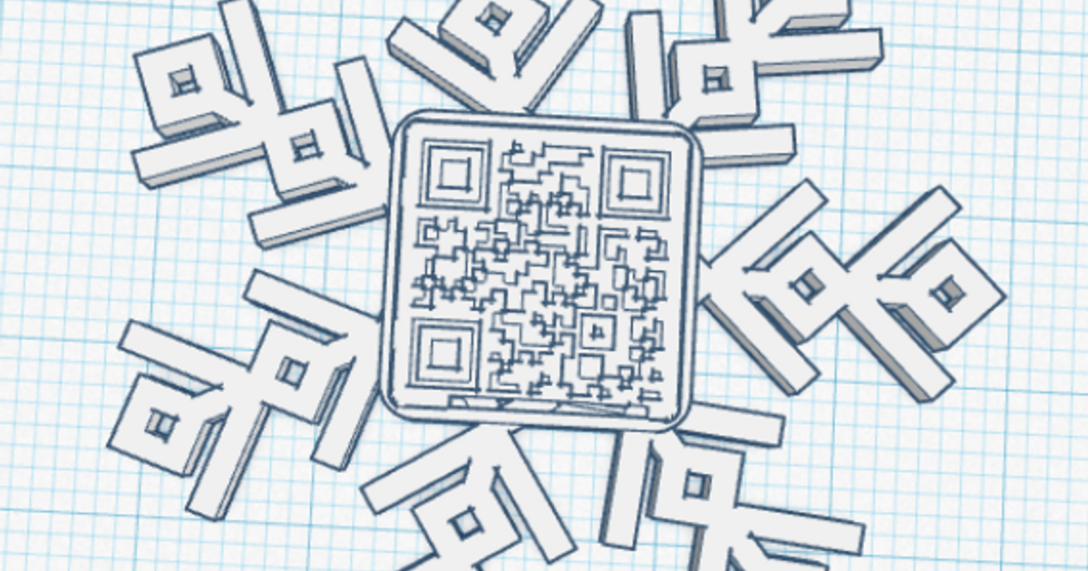RICK ROLL QR CODE SNOWFLAKE ORNAMENT by Print-on | Download free STL ...