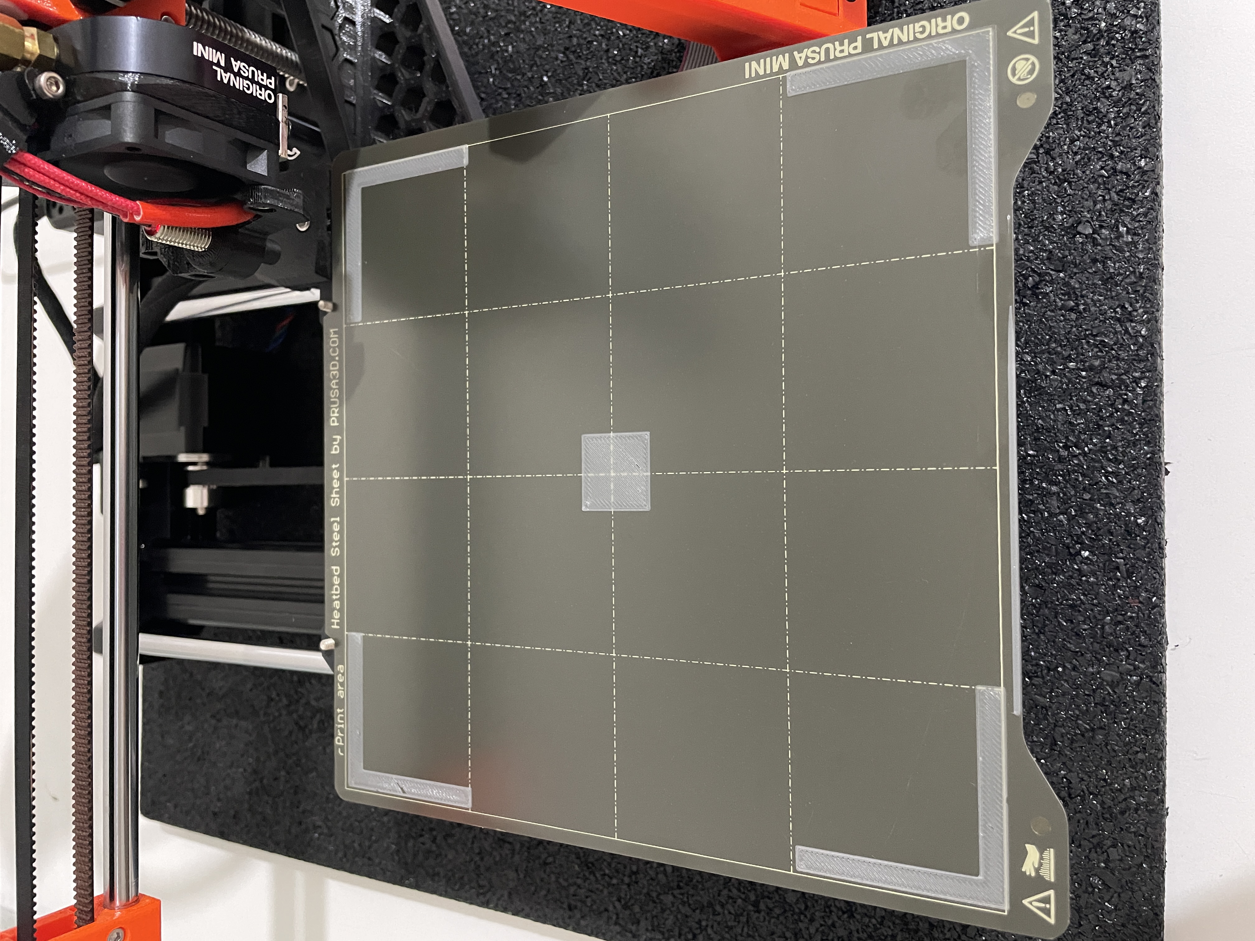 Prusa Mini First Layer and Bed Shape Test