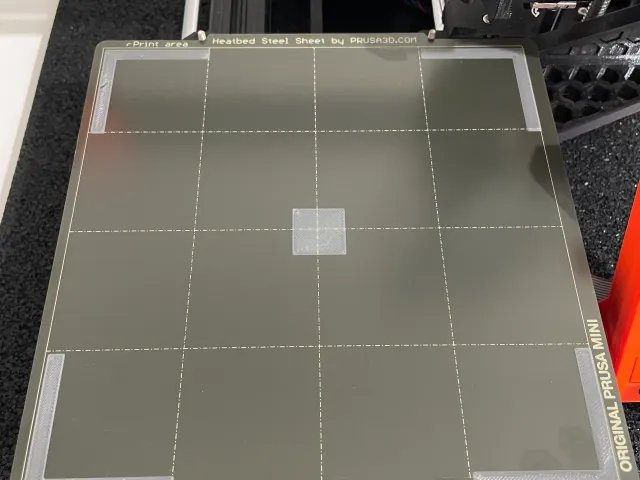 Prusa Mini First Layer and Bed Shape Test