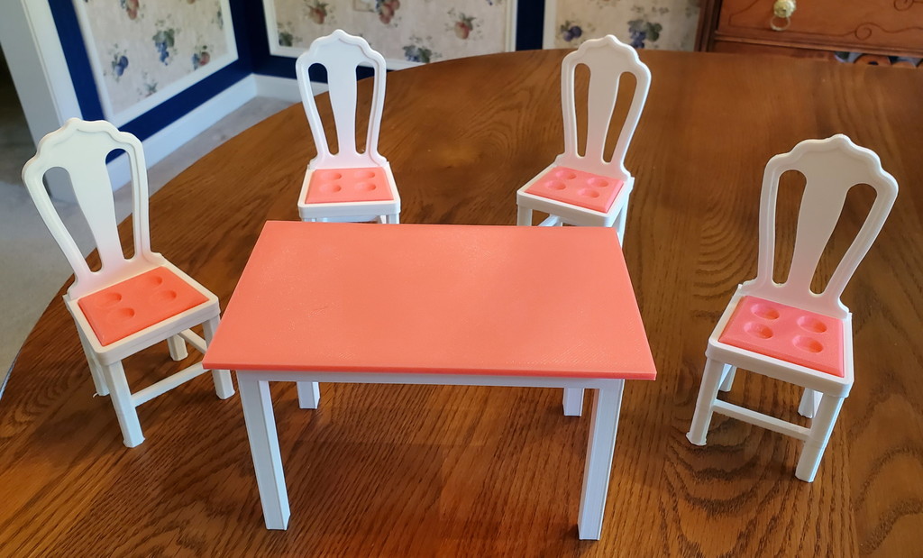 Barbie Doll Dining Table by will_maxim | Download free STL model
