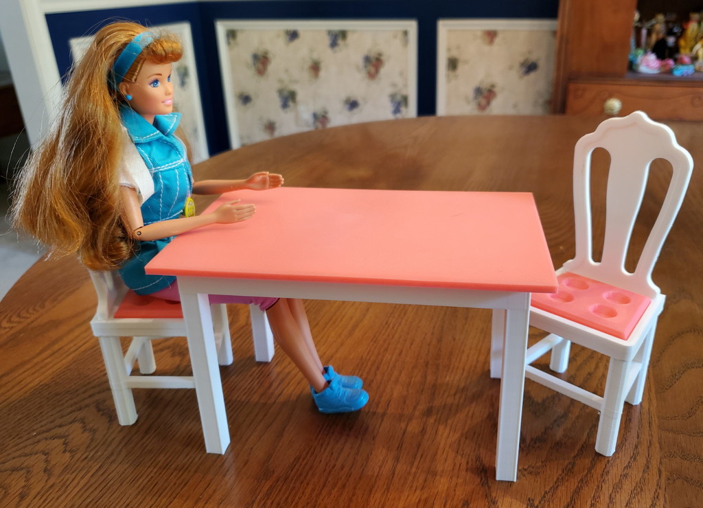 Barbie Doll Dining Table by will_maxim | Download free STL model | Printables.com