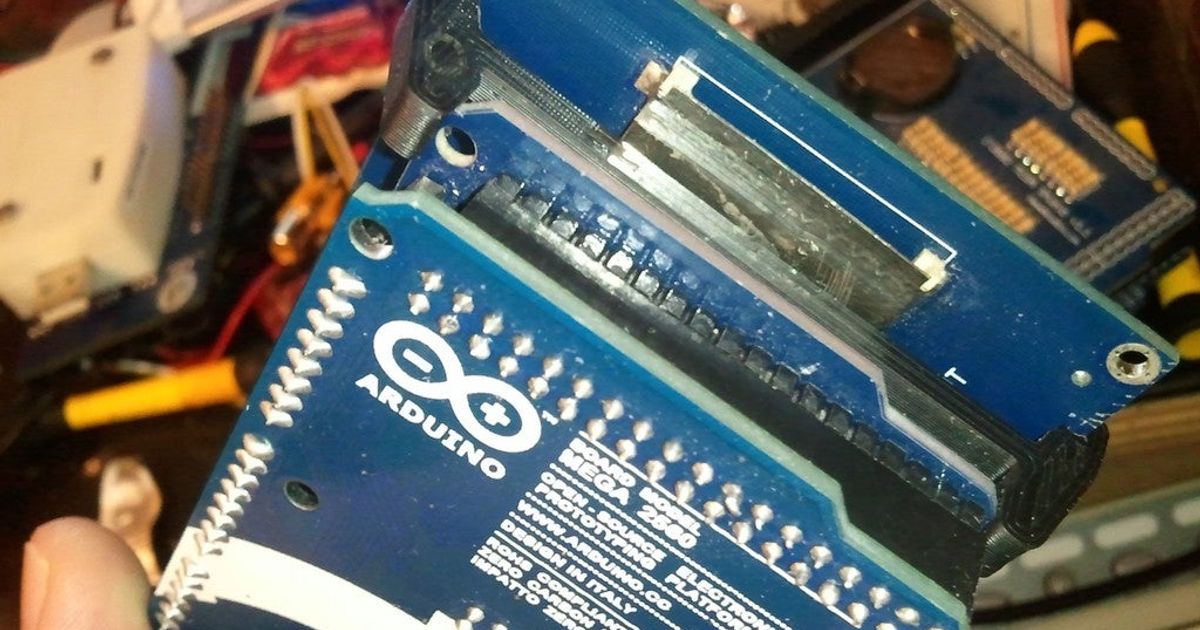 Arduino mega iteadstudio LCD shield holder by eried | Download free STL ...