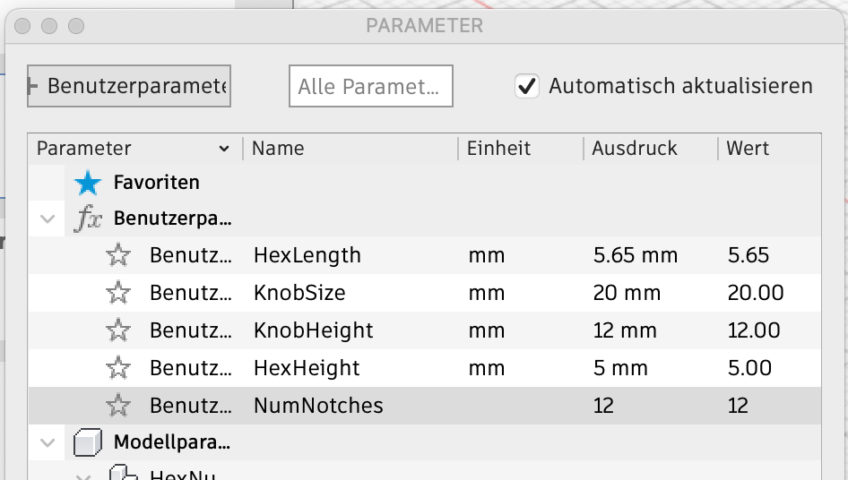Parameterized HexNut Knob — miniatura 2