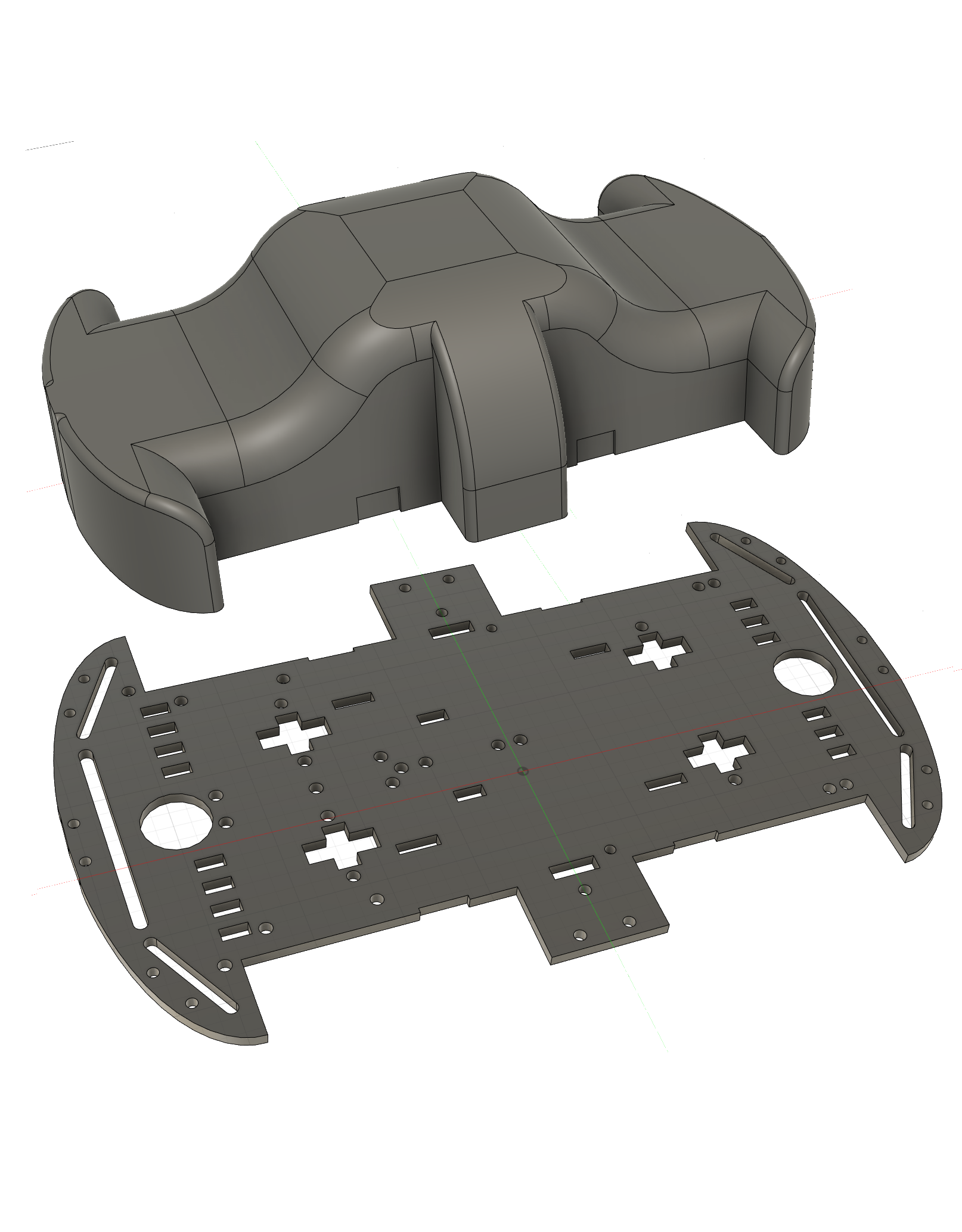 Body+Chassis Rectangle 4WD car by livius Download free STL model