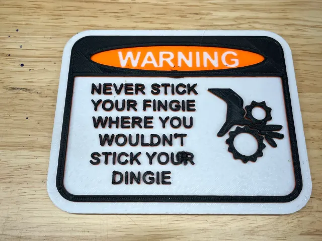 Warning Sign - Fingie