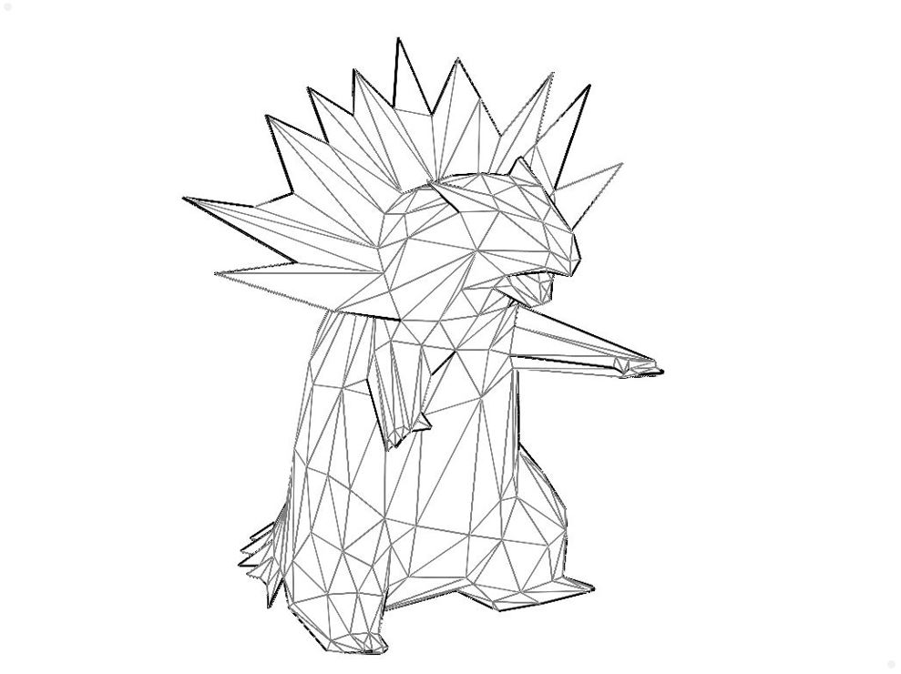Typhlosion Low Poly