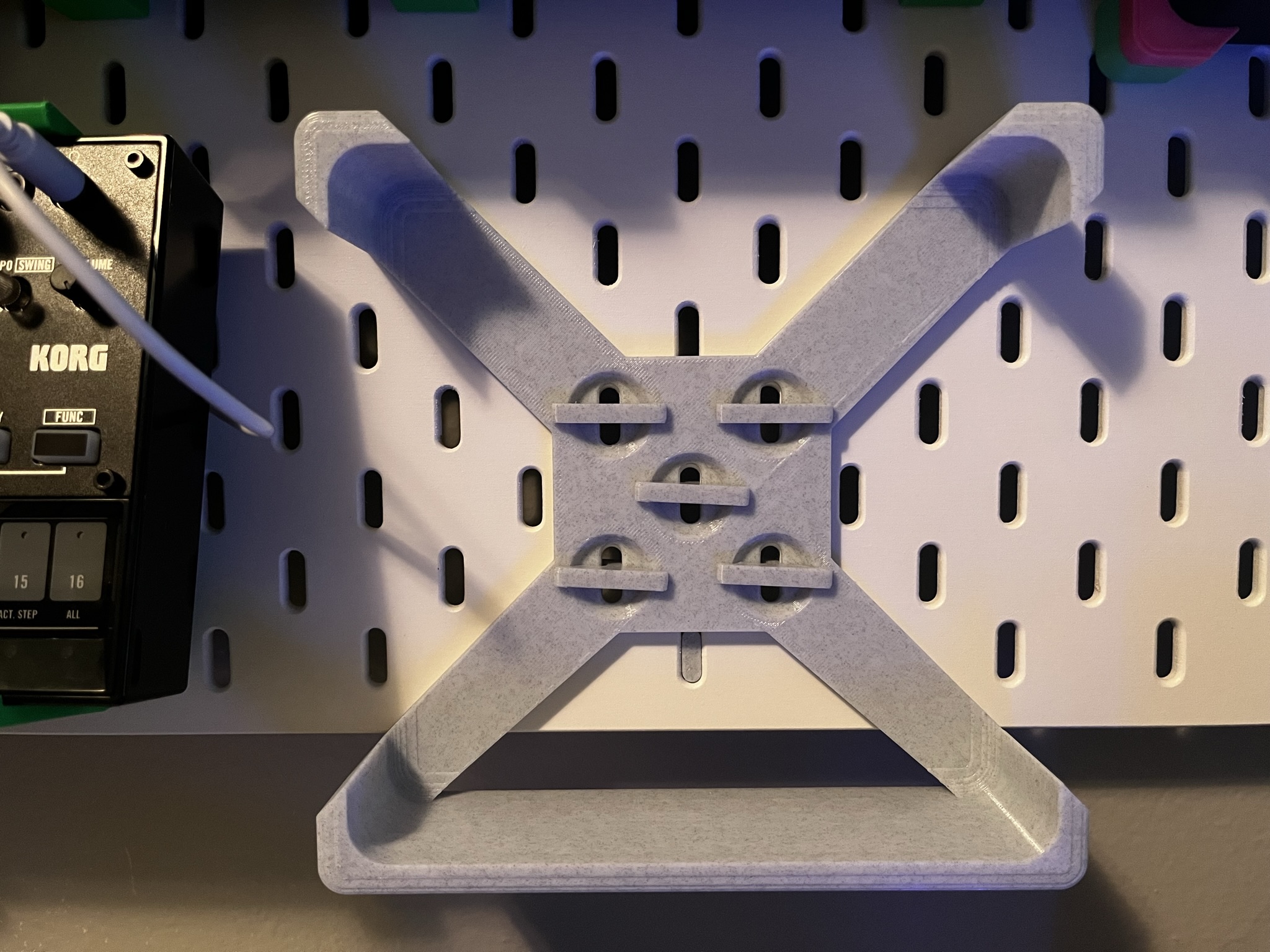 Midi Fighter Twister mount for Ikea Skadis 3D model thumbnail