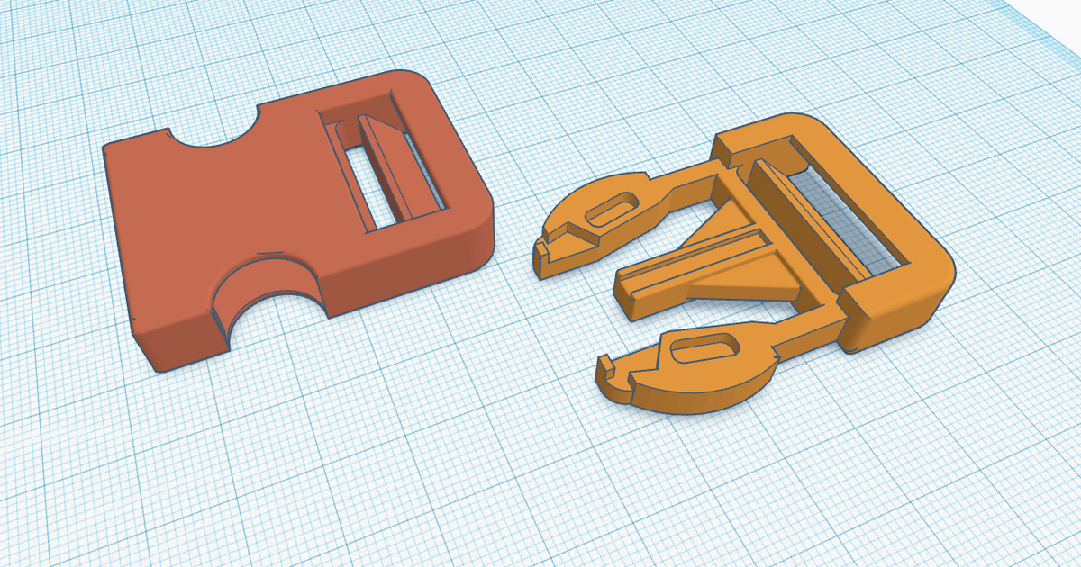 Quick Release Buckle Clip (backpack & belt Clip) by Łukasz Dubczyk, Download free STL model