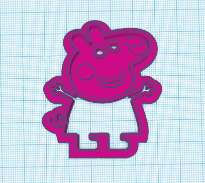 Peppa Pig cookie cutter