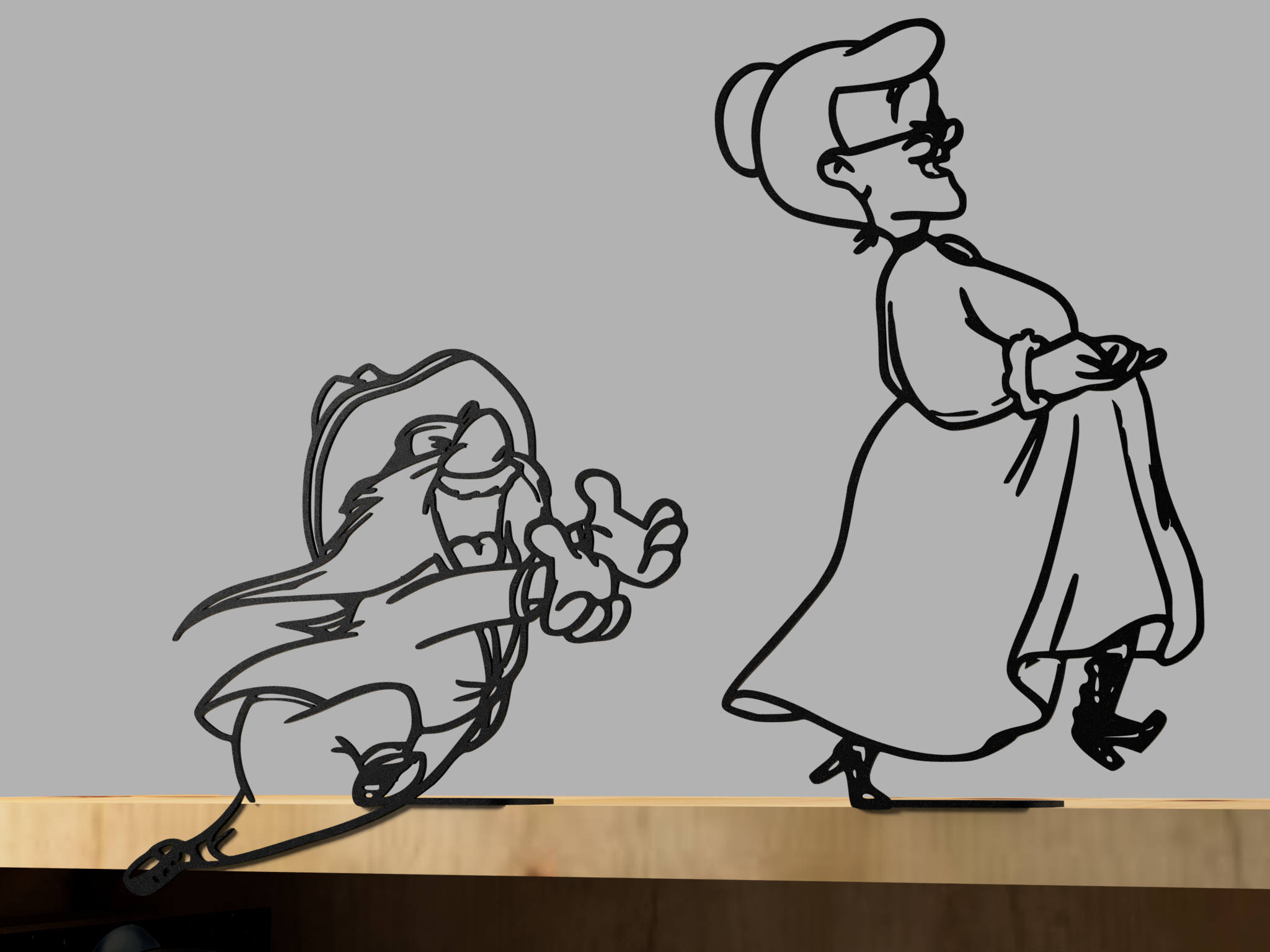 Yosemite Sam chasing Granny