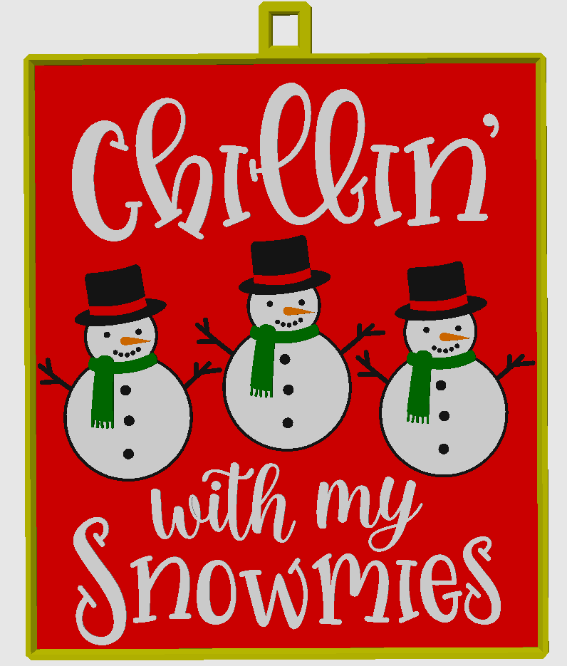 Ornament - Chillin Snowmies