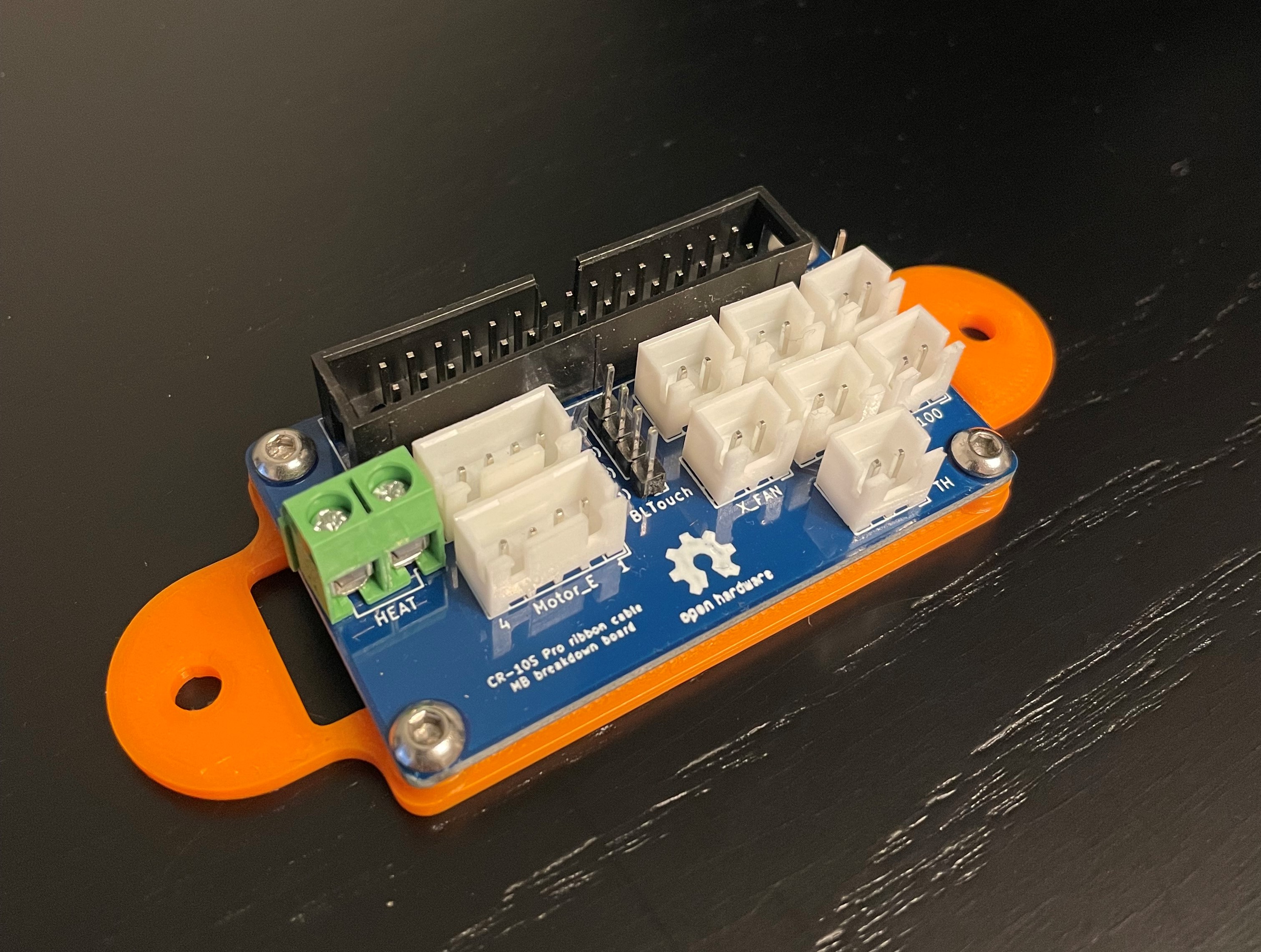 CR10S Pro Ribbon Cable Breakout Board Mount for 2020 Extrusion by