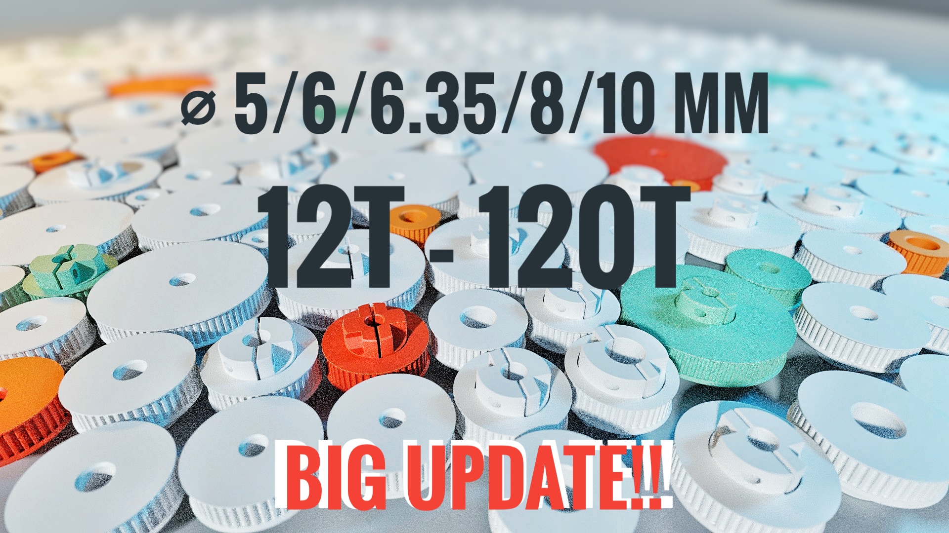 GT2 Pulley - the big collection updated 3D model thumbnail