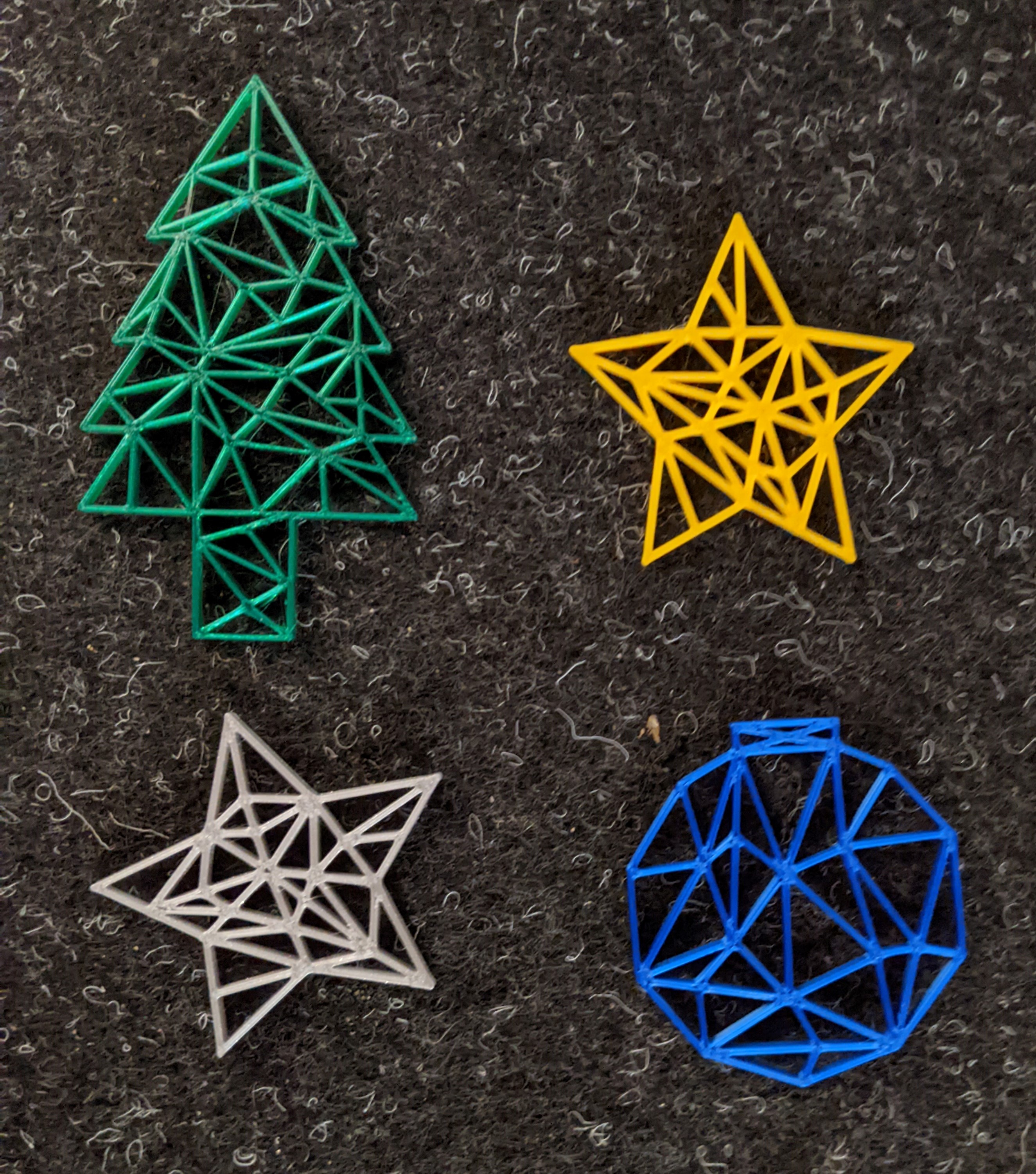 Geometric Christmas Ornaments