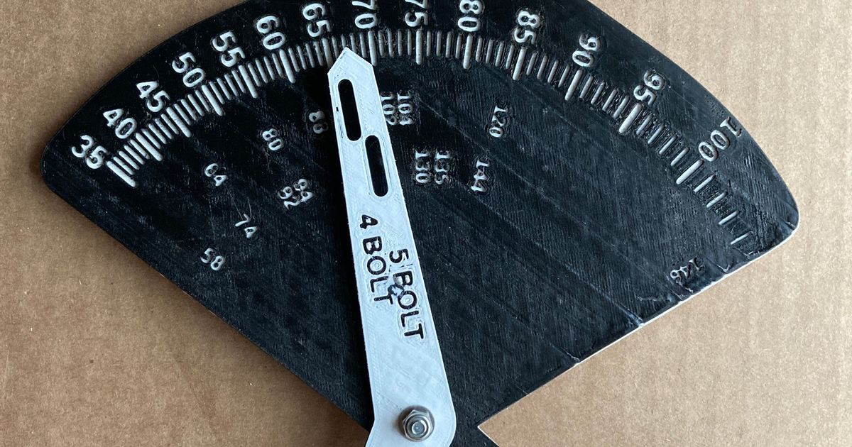 Chainring Diameter Gauge by Wright4TheJob Download free STL model