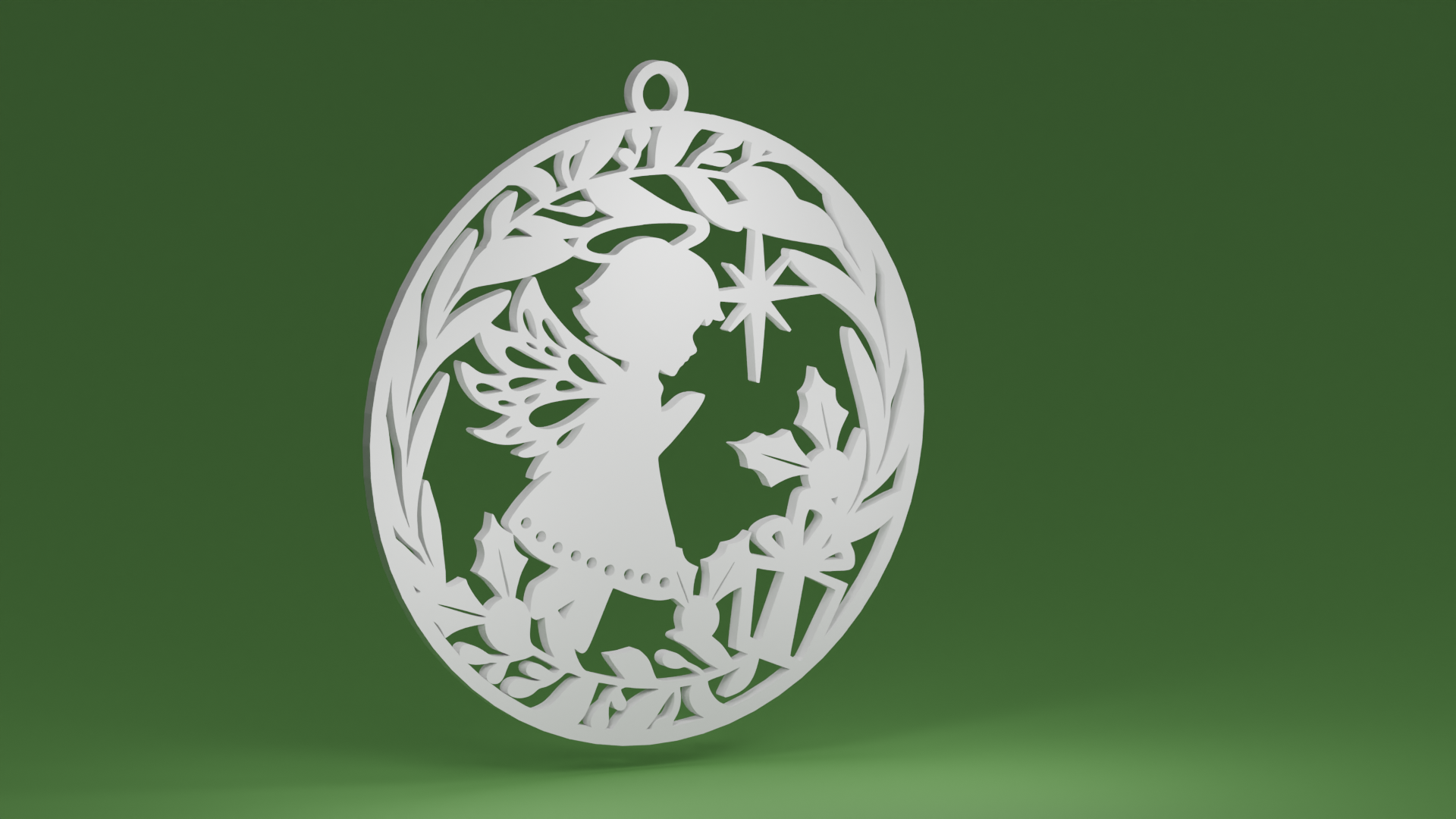Little Fairy inside a bauble (Christmas tree ornament)