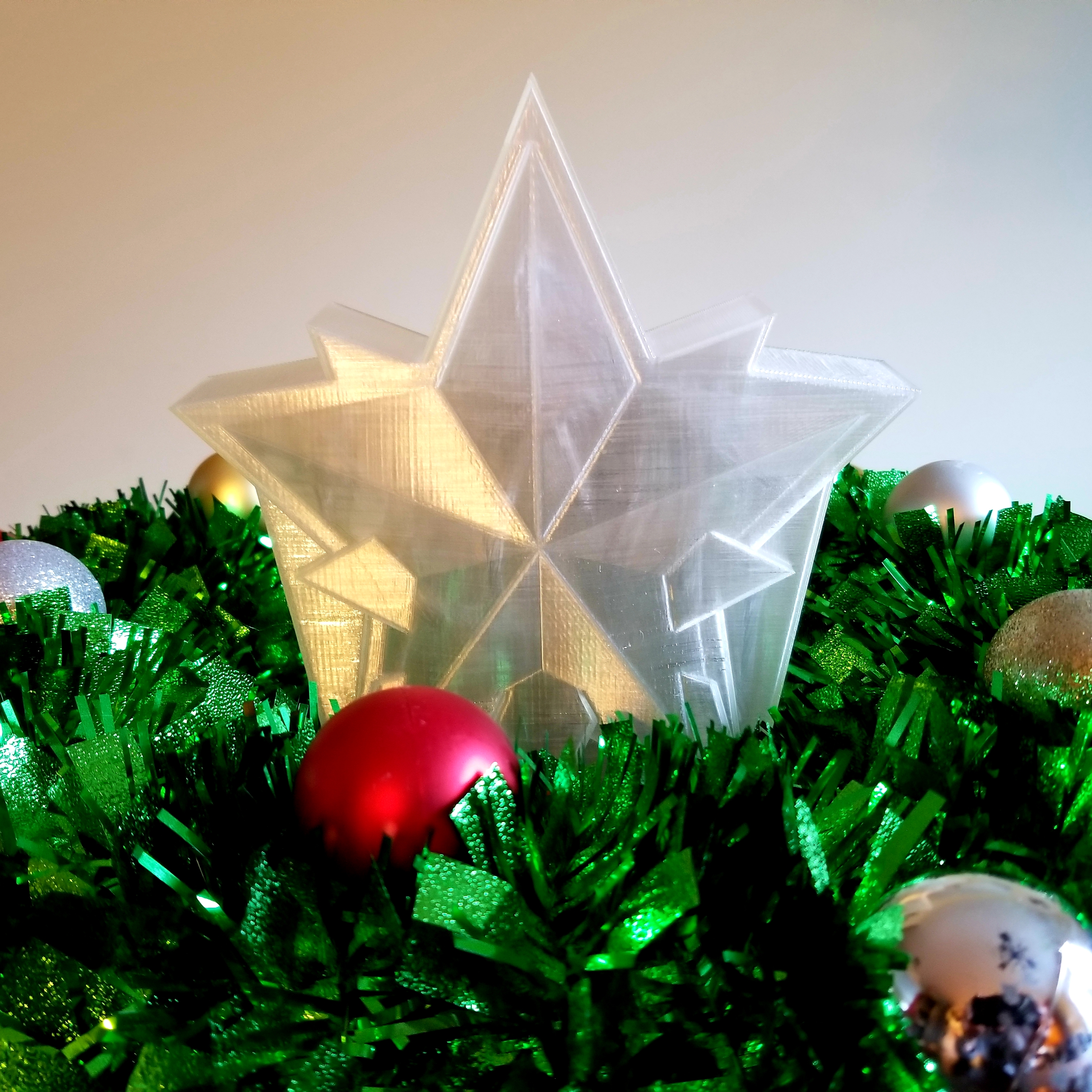 Illuminated Christmas Star Table Decoration