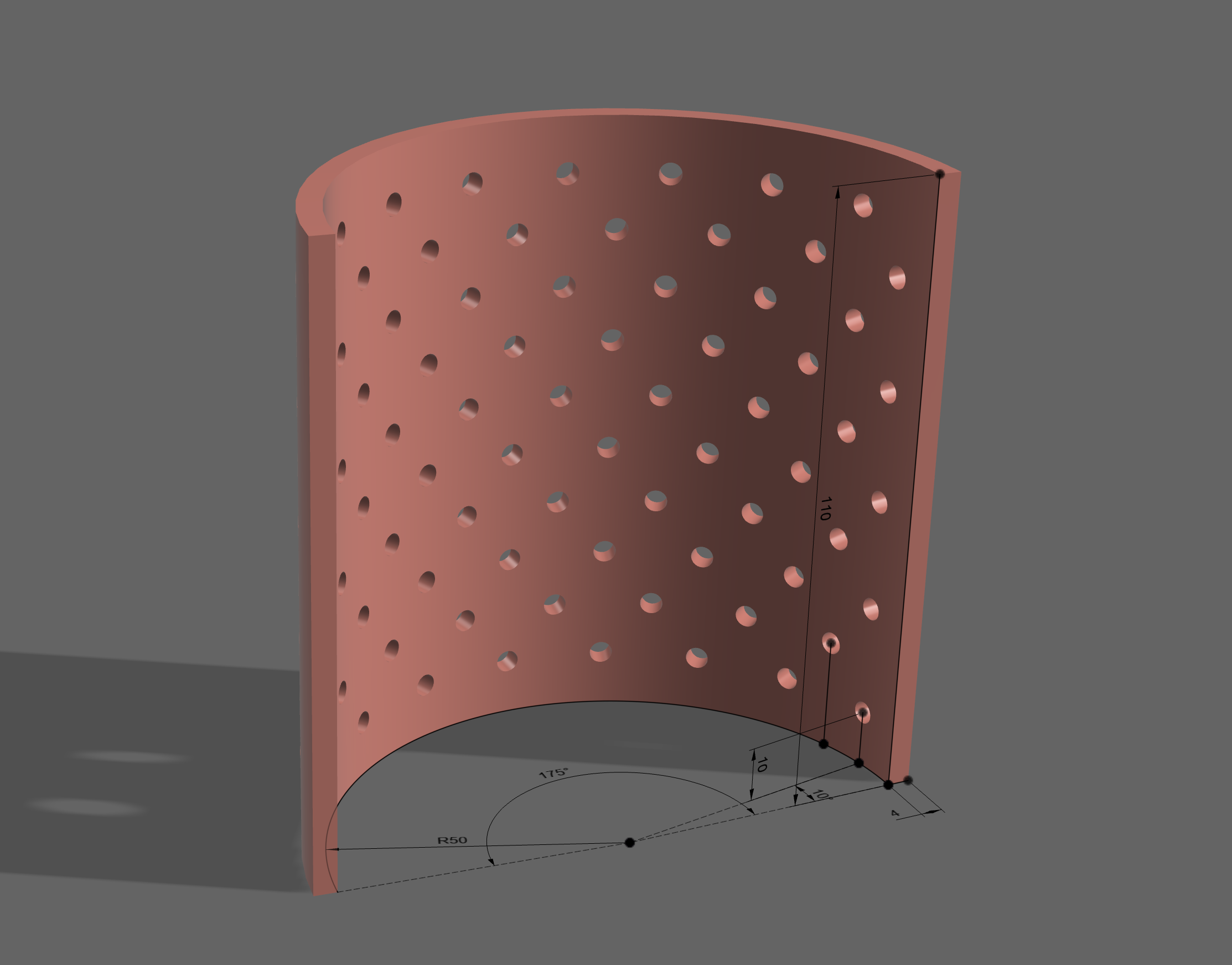 YARQM: Perforated Half Pipe