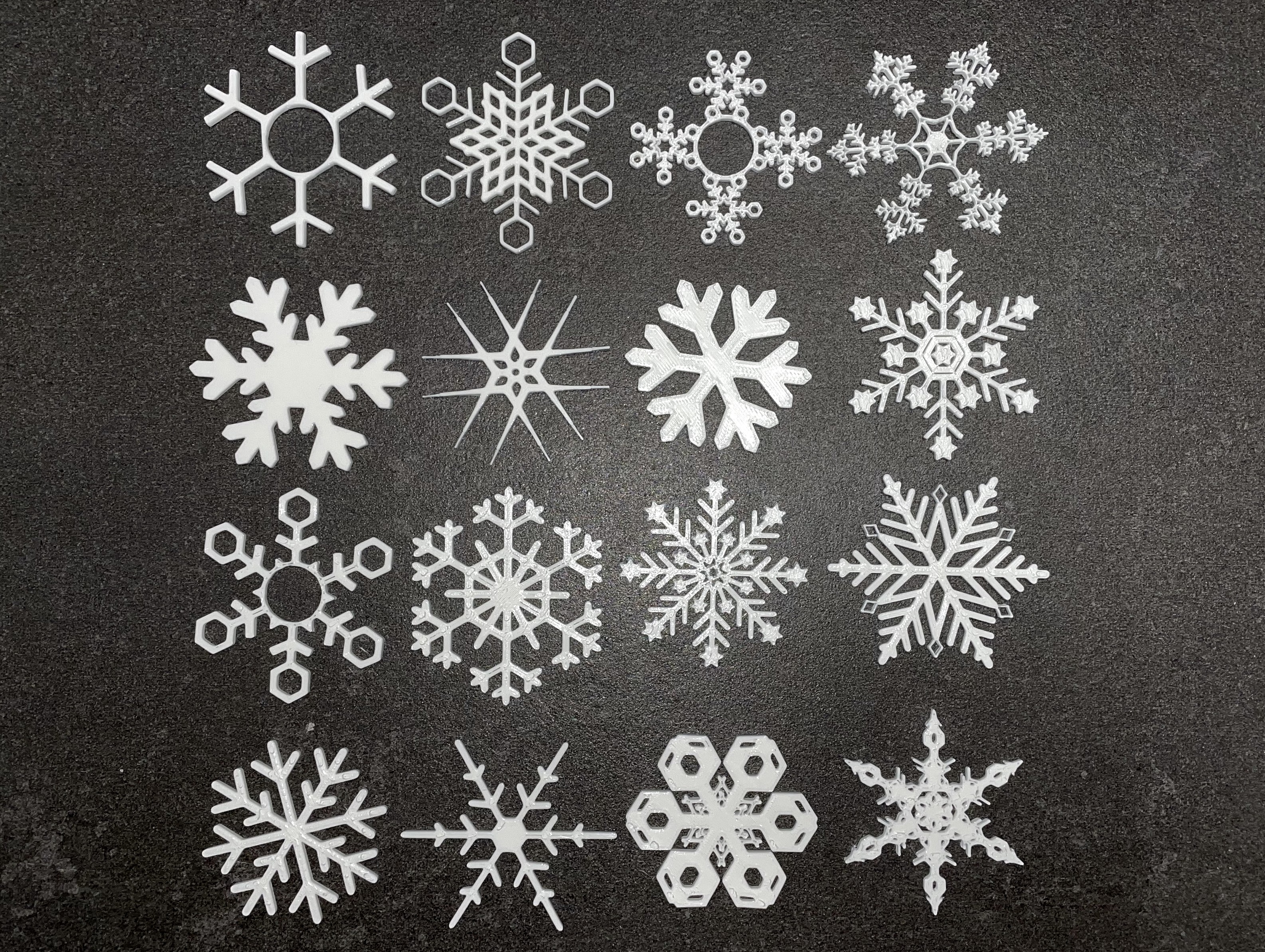 Novel Merk Winter Snowflake Miniature Snow Themed Arts and Crafts Wood Cut Out Embellishments Silver & White Snow Flakes (18 Pieces), White & Silver