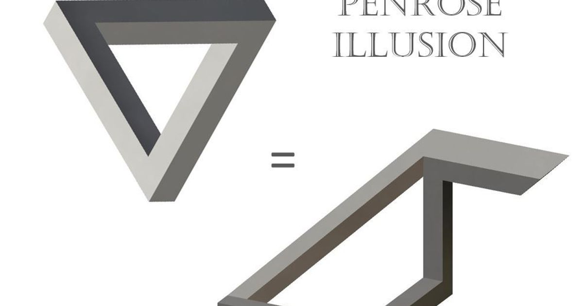 Penrose Triangle in real life von V3Design Kostenloses STLModell