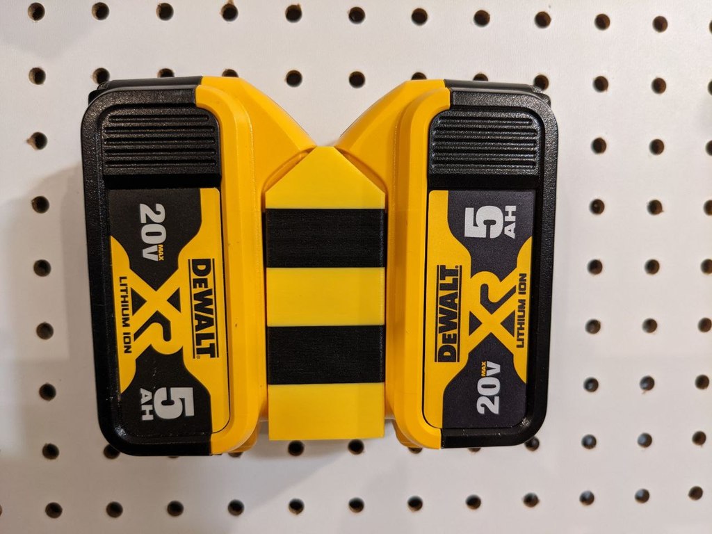 DeWalt pegboard dual battery holder