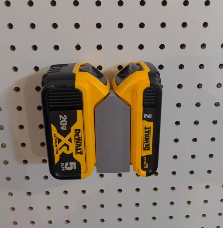 DeWalt pegboard dual battery holder by jagerman Download free