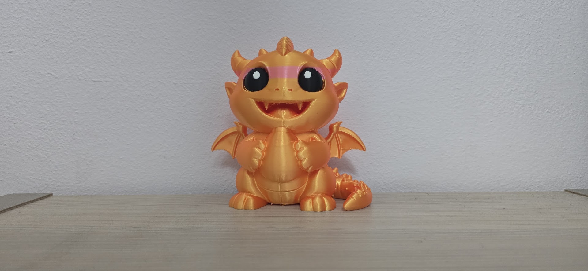 Shy Cute Golden Dragon Figurine