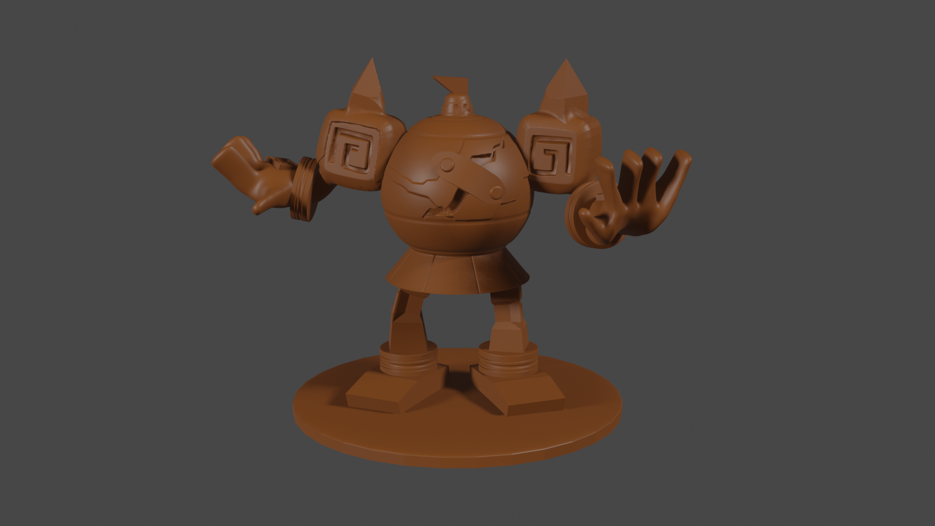 Pokemon inspired, Golurk, Tabletop DnD miniature
