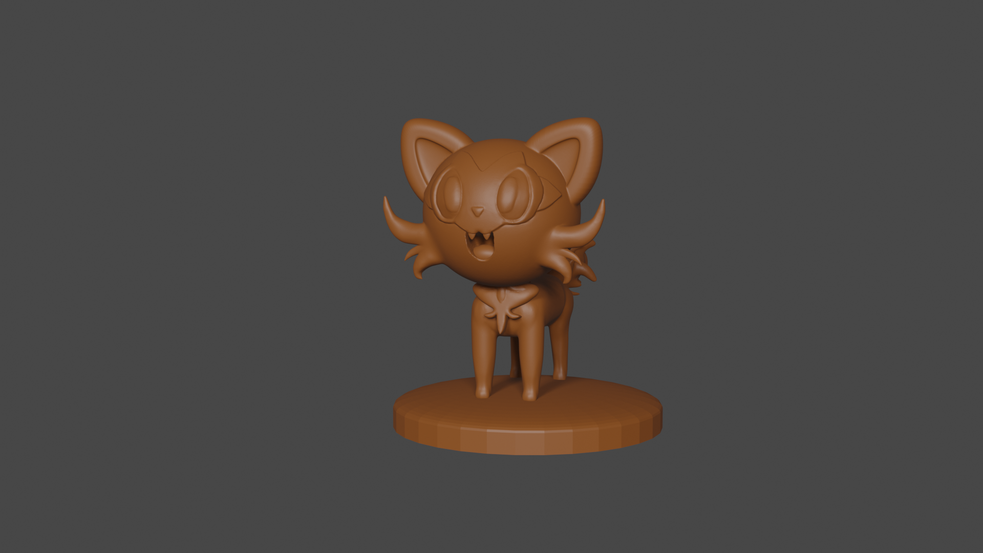 Pokemon inspired, Sprigatito, Tabletop DnD miniature