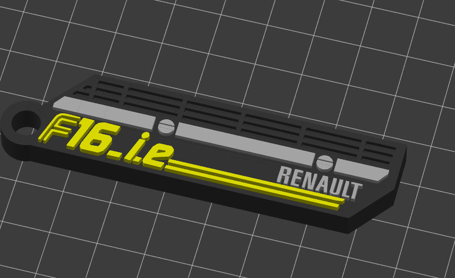 Keychain Renault Engine Cover F16 i.e. MMU