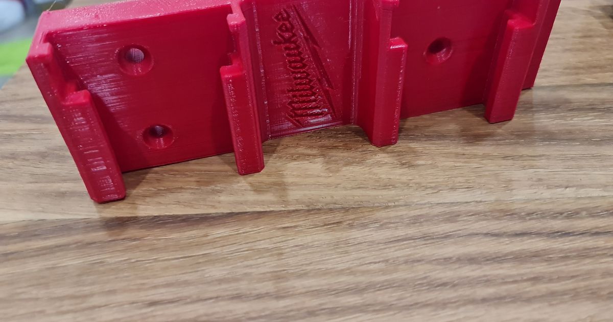Milwaukee M18 Battery Holder With Lock by vikgr, Download free STL model