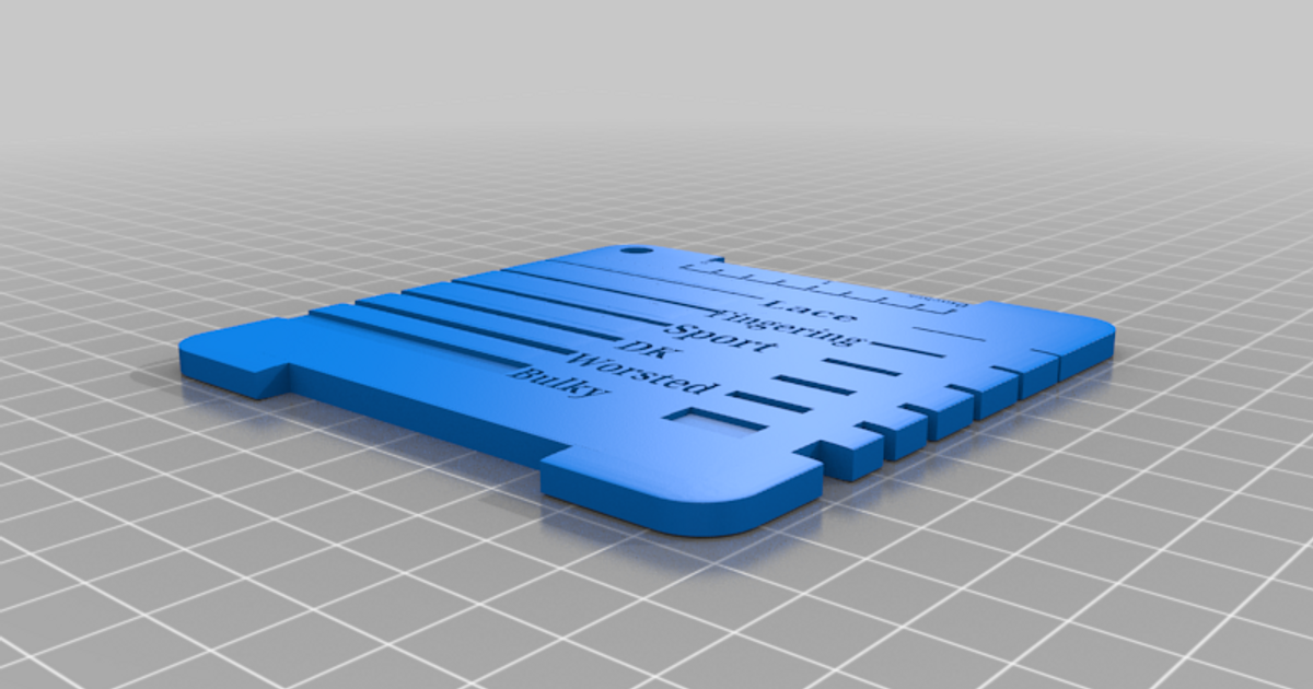 Yarn Gauge by Mike Morin Download free STL model