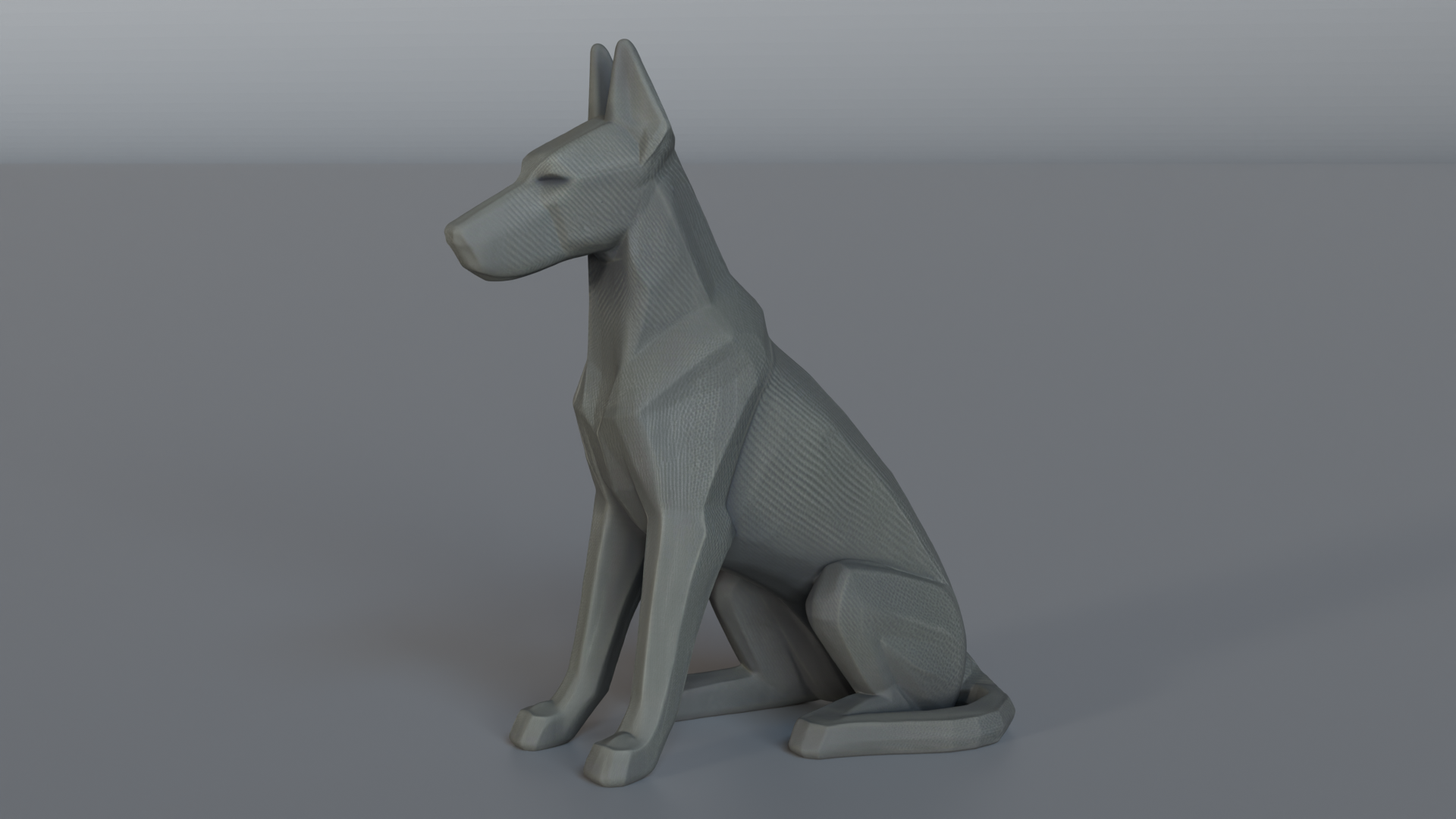 Miniatura 3 do modelo 3D Doberman Low Poly