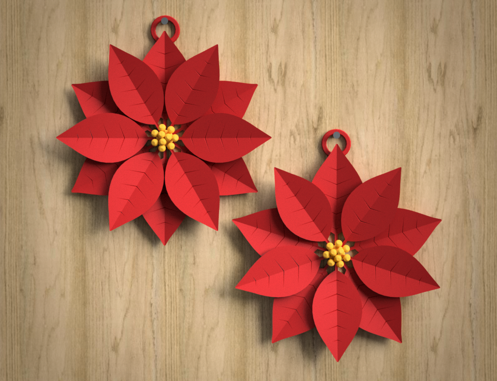 Poinsettia Ornament