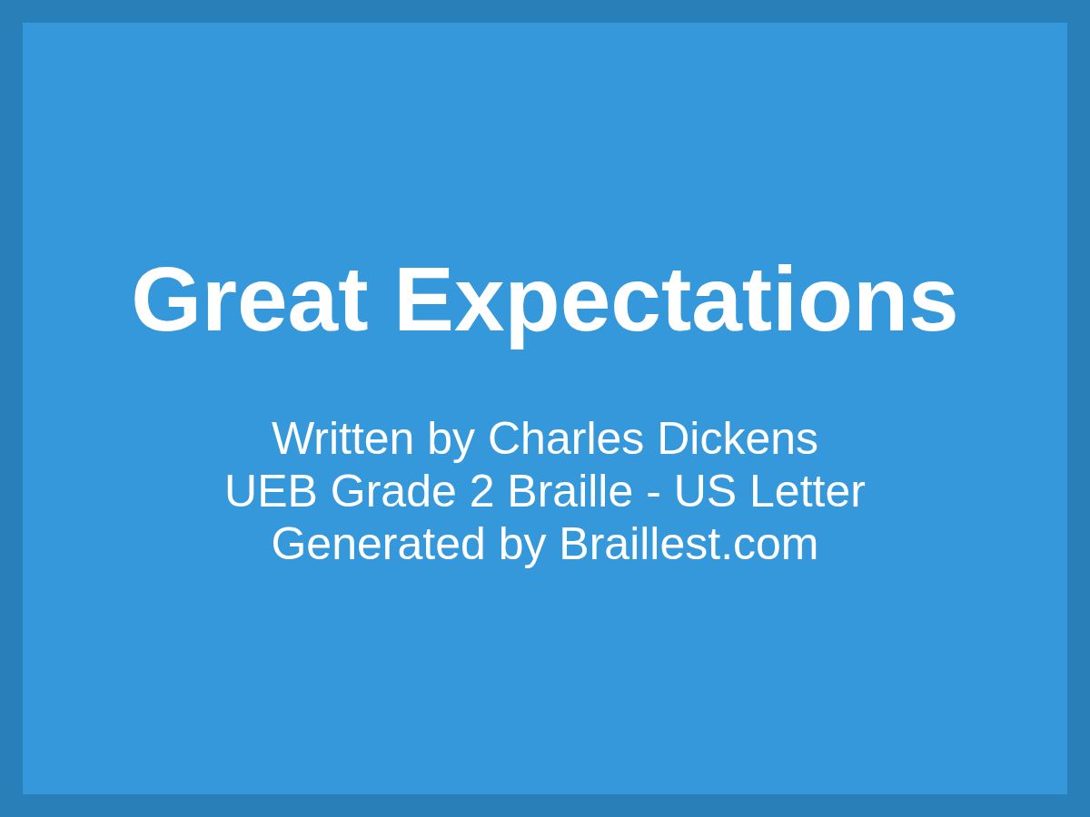 Great Expectations by Charles Dickens