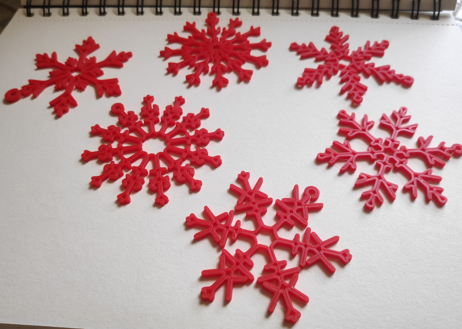 Snowflake Vasemode Ornaments -- Super fast prints