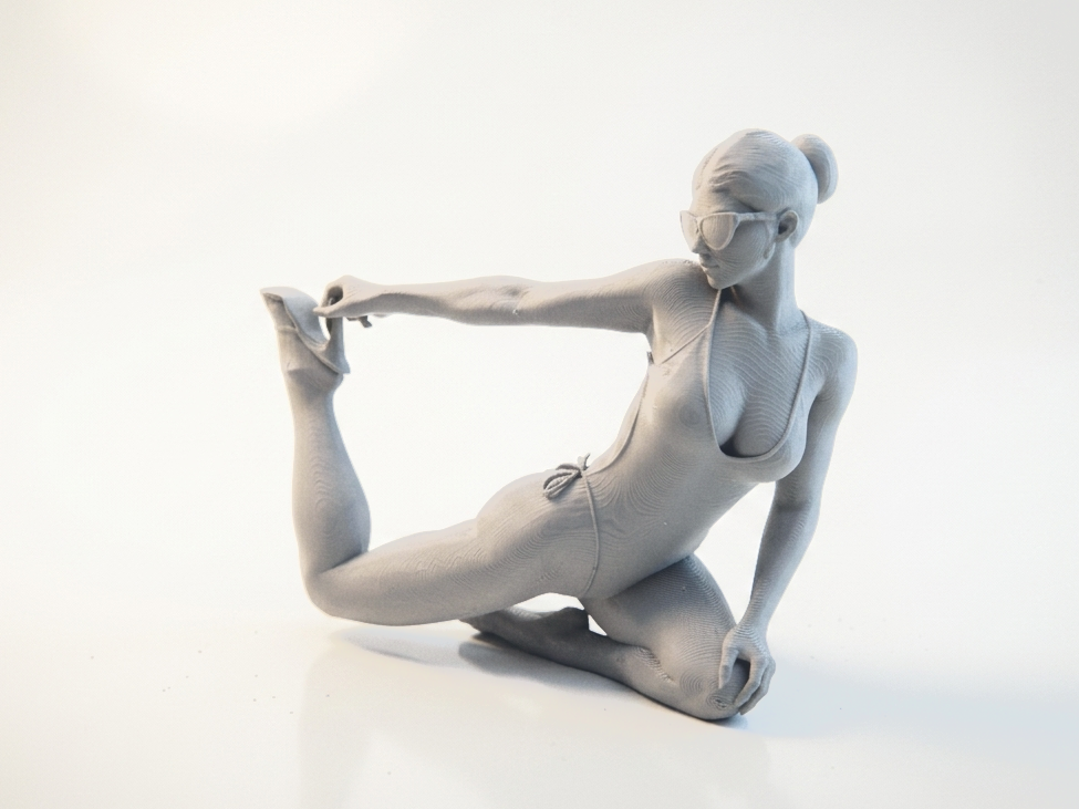 Female Figure Yoga Pose Sculpture 3D Printable