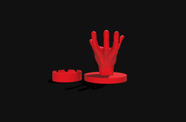 Miniatura 2 do modelo 3D HAND ASHTRAY