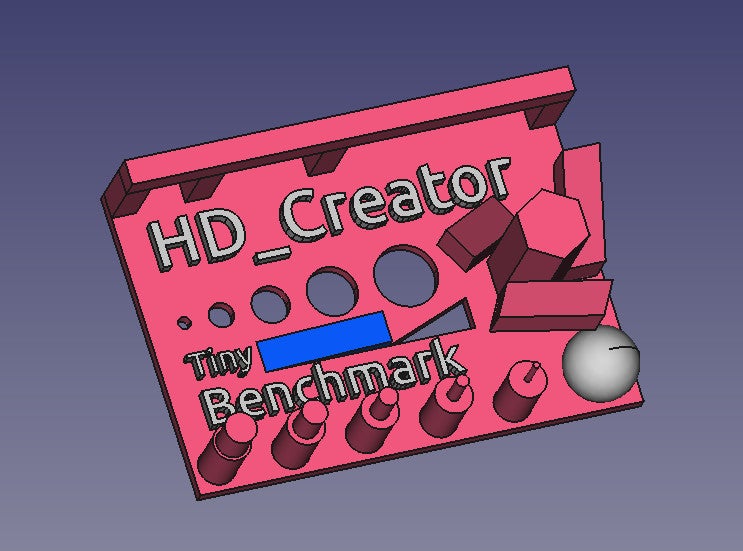 Tiny Benchmark (fast printing, tough on the details)