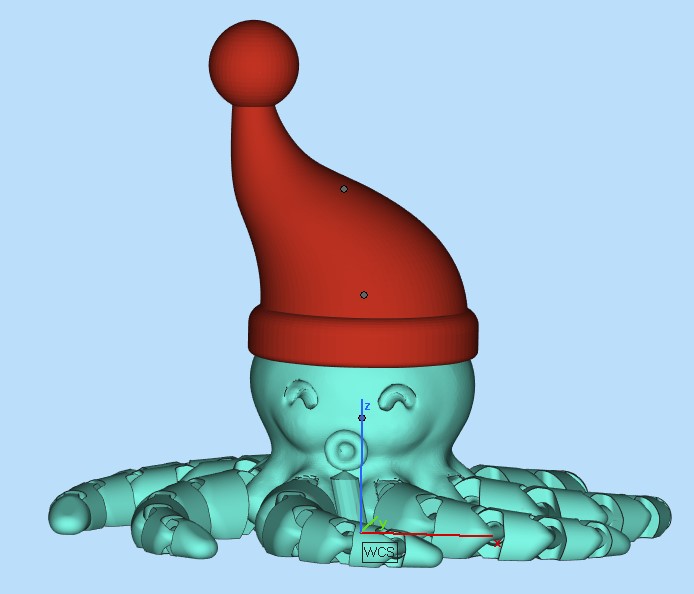 Christmas hat for Cute mini octopus