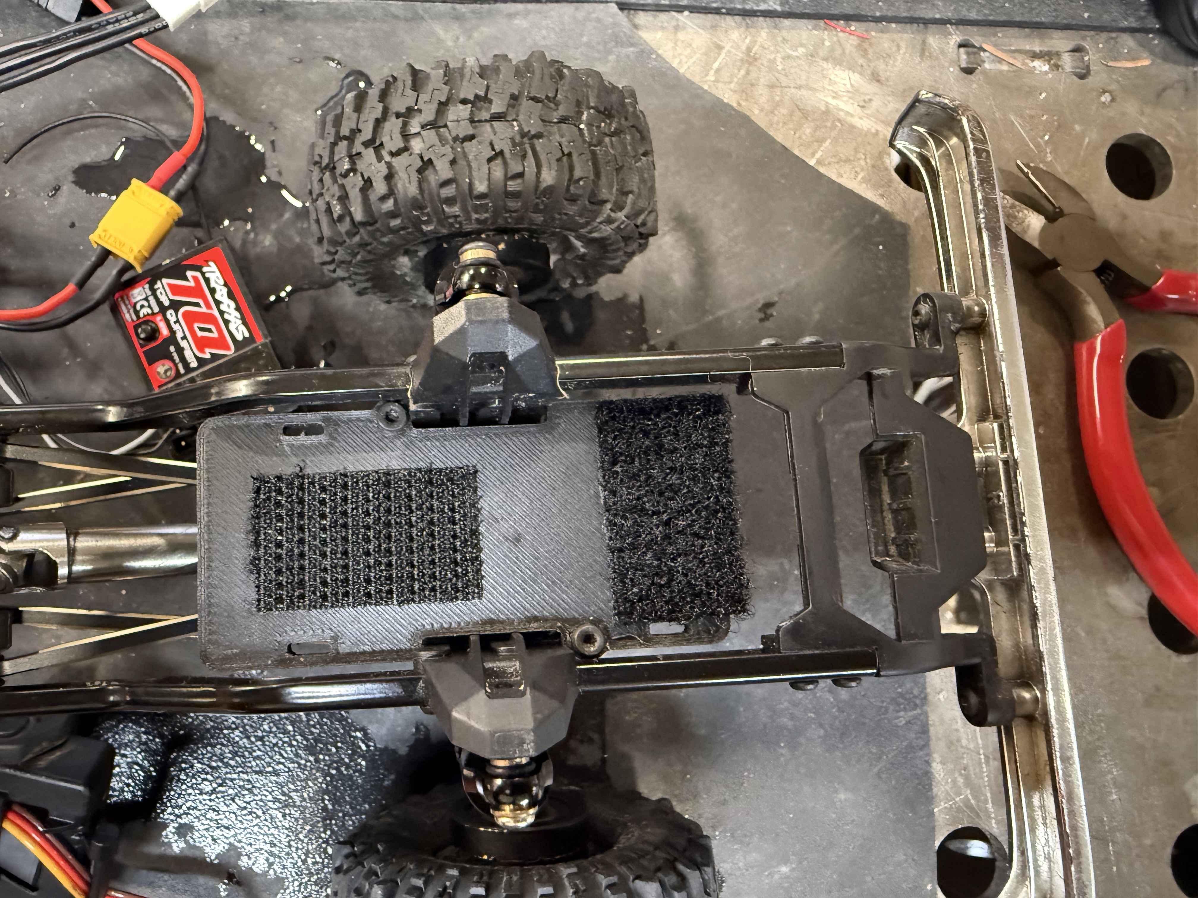 TRX4M injora ESC and receiver mount plate