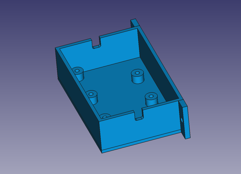 Housing for 3x buck converters for Raspi and fan supply on 3D printer