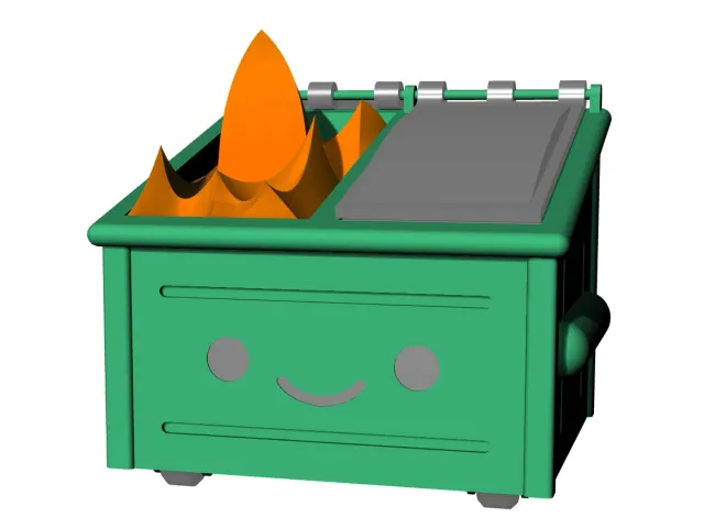 Cute Dumpster Fire