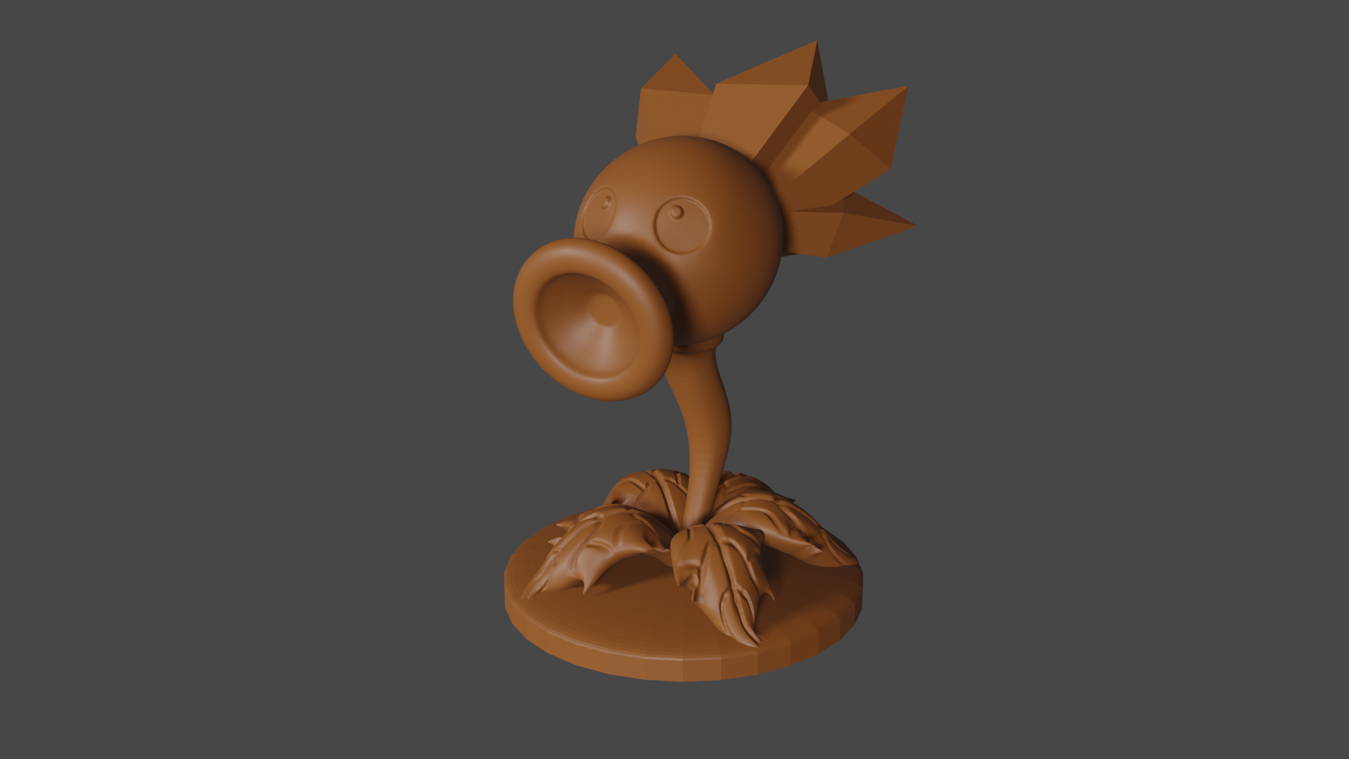 Plants vs Zombies inspired, Snow Pea Peashooter, Tabletop DnD miniature