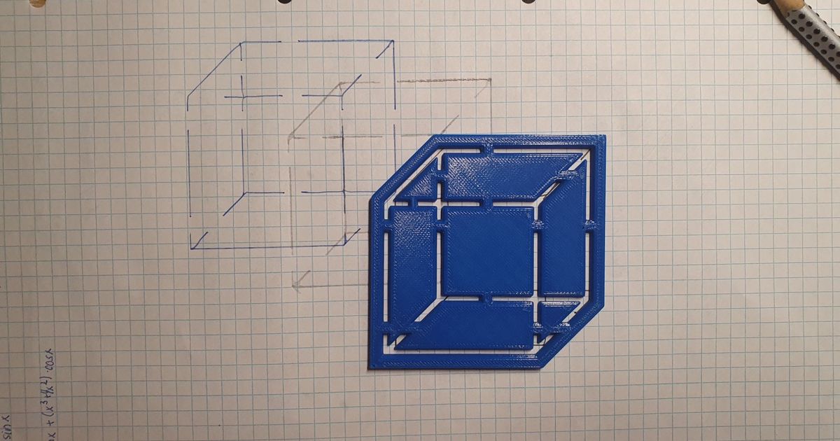 Guiding template for a drawable 3DCube by mAtoOo Download free STL