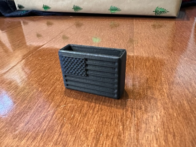 Next Belt Strap Excess Holder w/ American Flag for Reinforced Nylon Belts / Titan Black PreciseFit EDC Belt